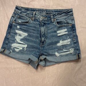 American Eagle Outfitters Ripped Blue Jean Shorts